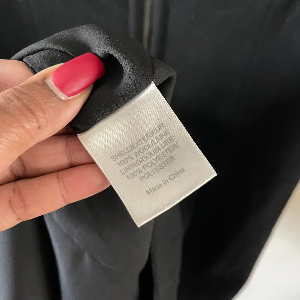 Tory Burch Patrice Sheath Dress Black Twist Front Womens Size 4 Work Cocktail